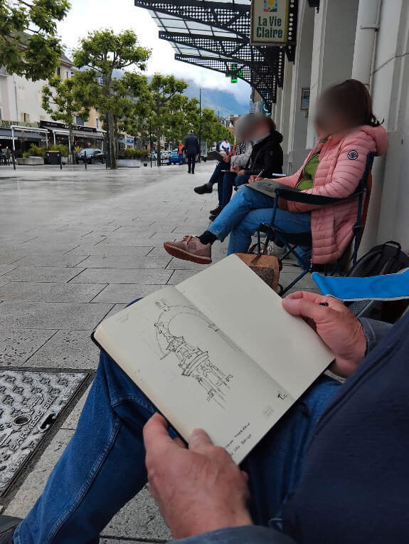 Sortie dessin à Aix les Bains