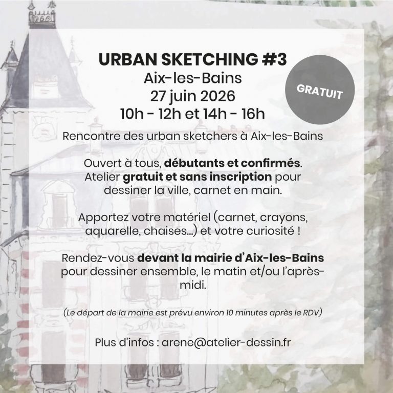 Urban sketching à Aix-les-Bains